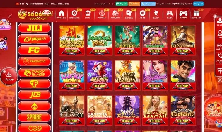 Sảnh Nổ Hũ SODO quy tụ nhiều tựa game quay hũ hấp dẫn